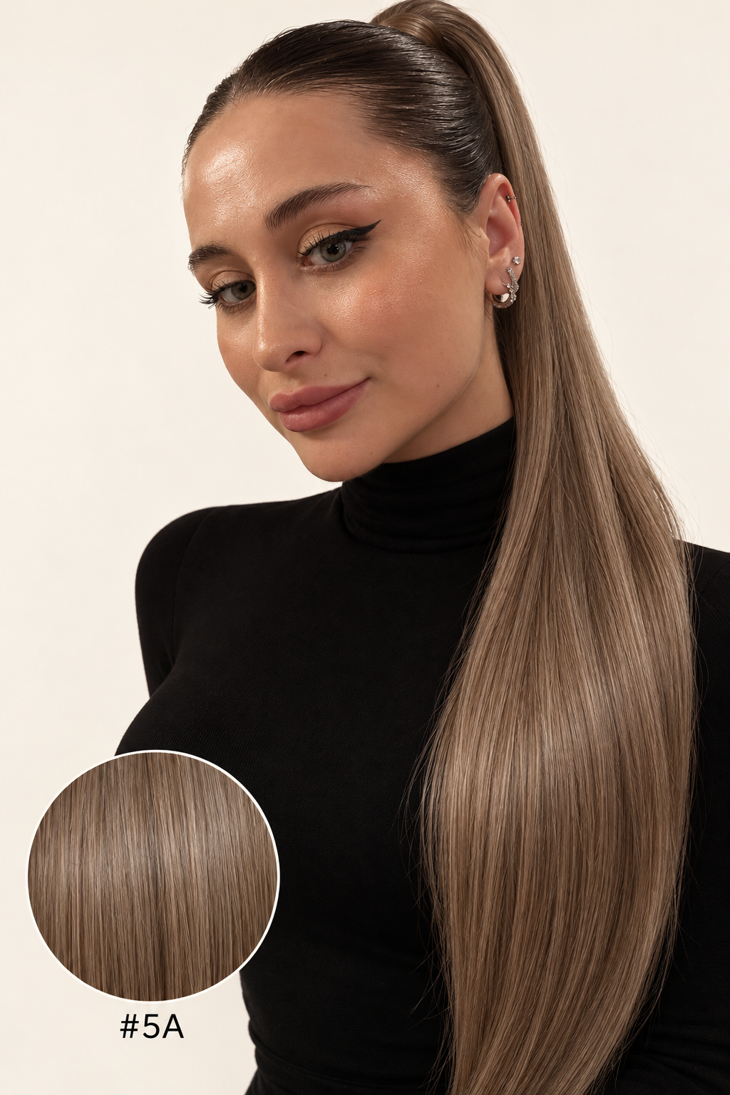 Ponytail Dark nuance #5A, modèle et pastille