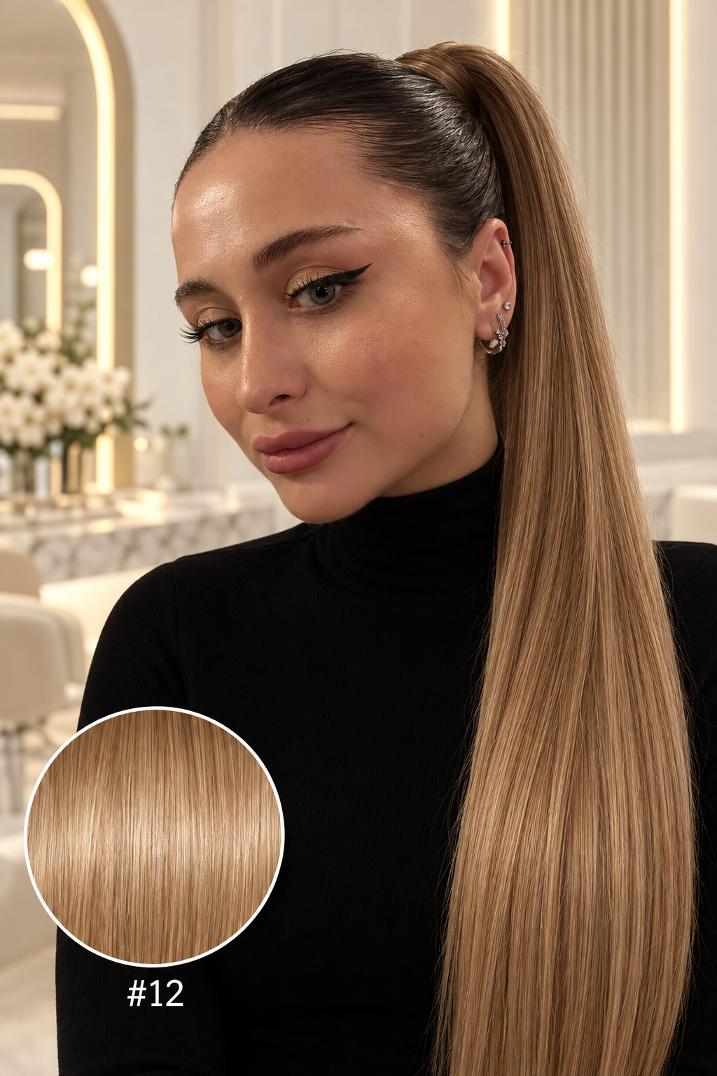 Ponytail Light nuance #12, modèle et pastille