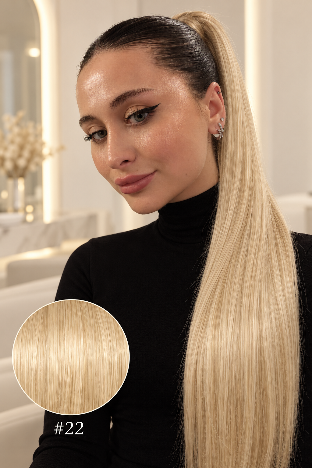 Ponytail Light nuance #22, modèle et pastille