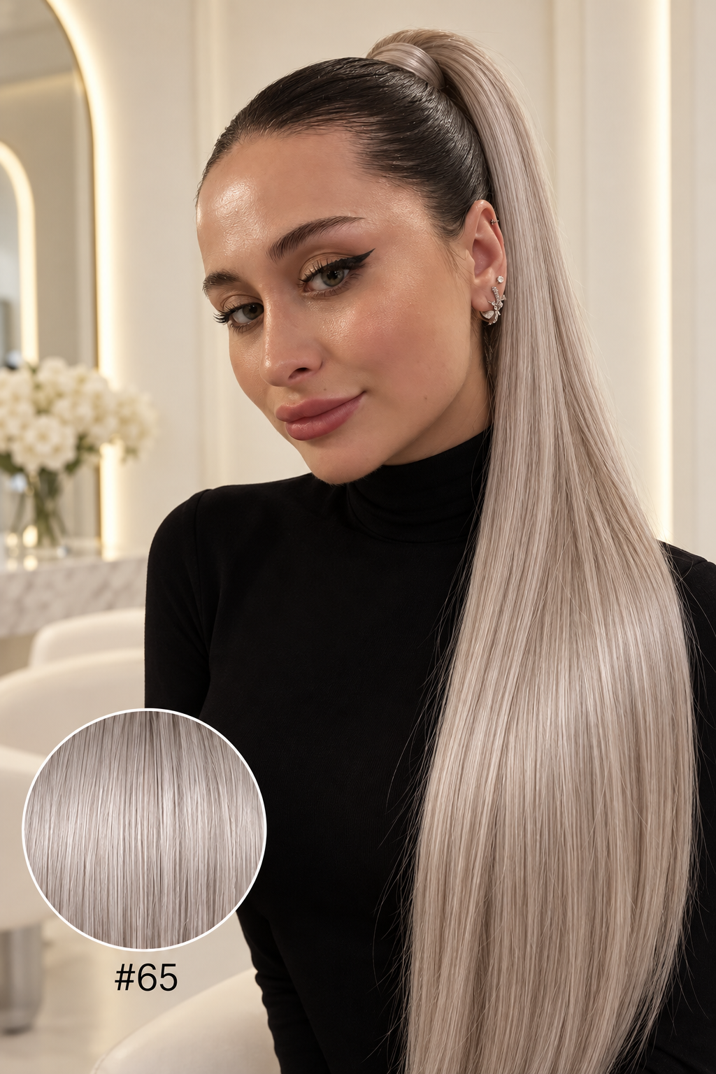 Ponytail Light nuance #65, modèle et pastille