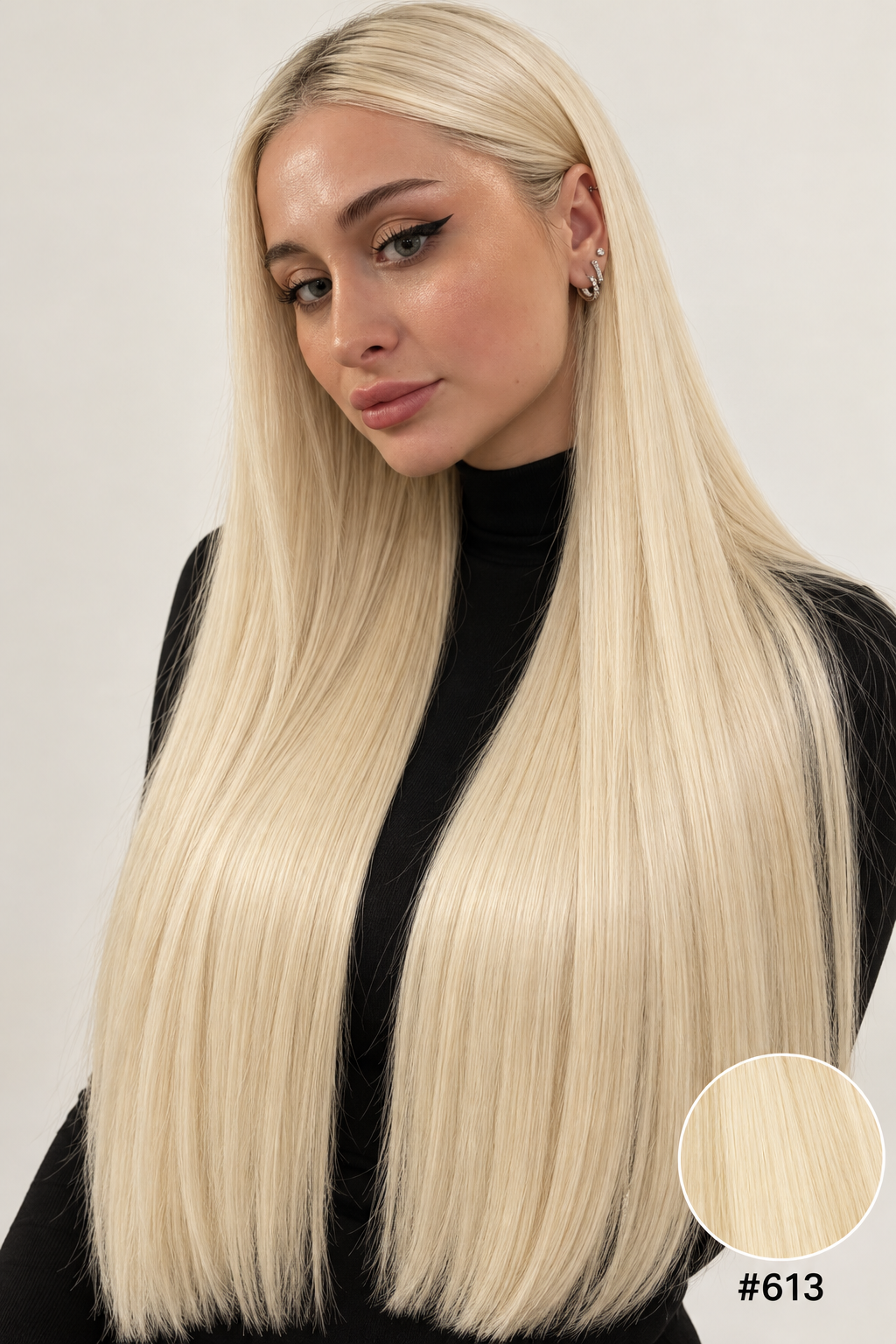 Velours Hair — extensions Light #613, cheveux lâchés