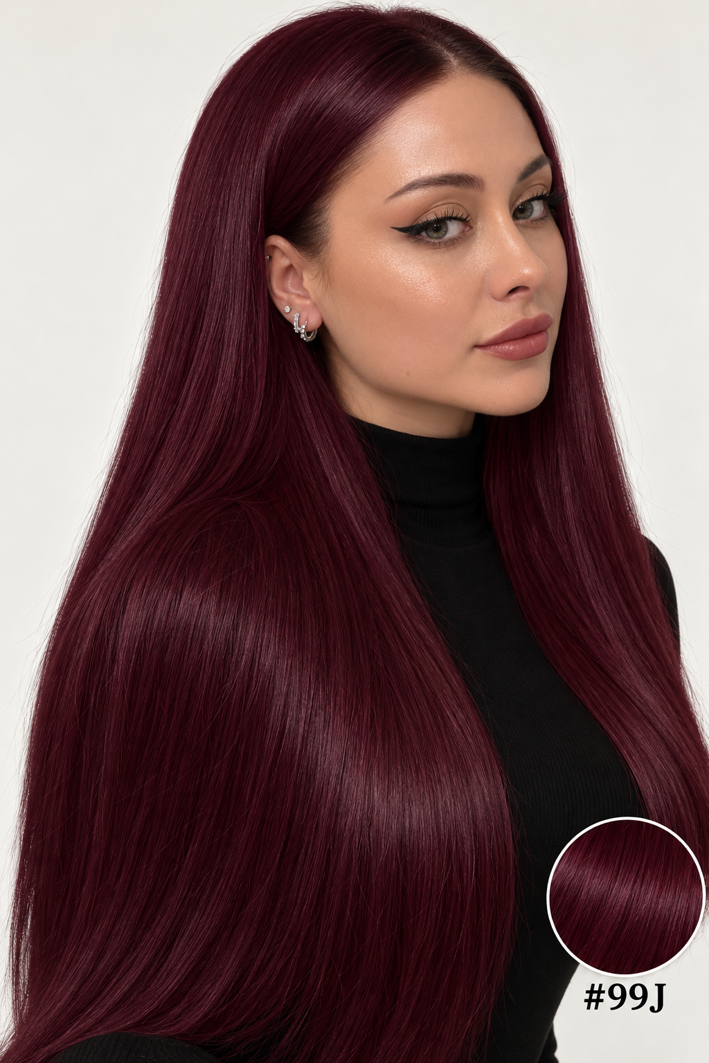 Velours Hair — extensions Light #99J, cheveux lâchés