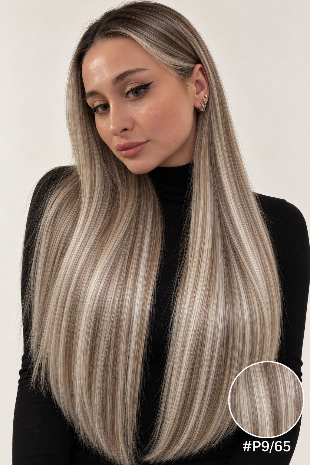 Velours Hair — extensions Ombré #P9/65, cheveux lâchés