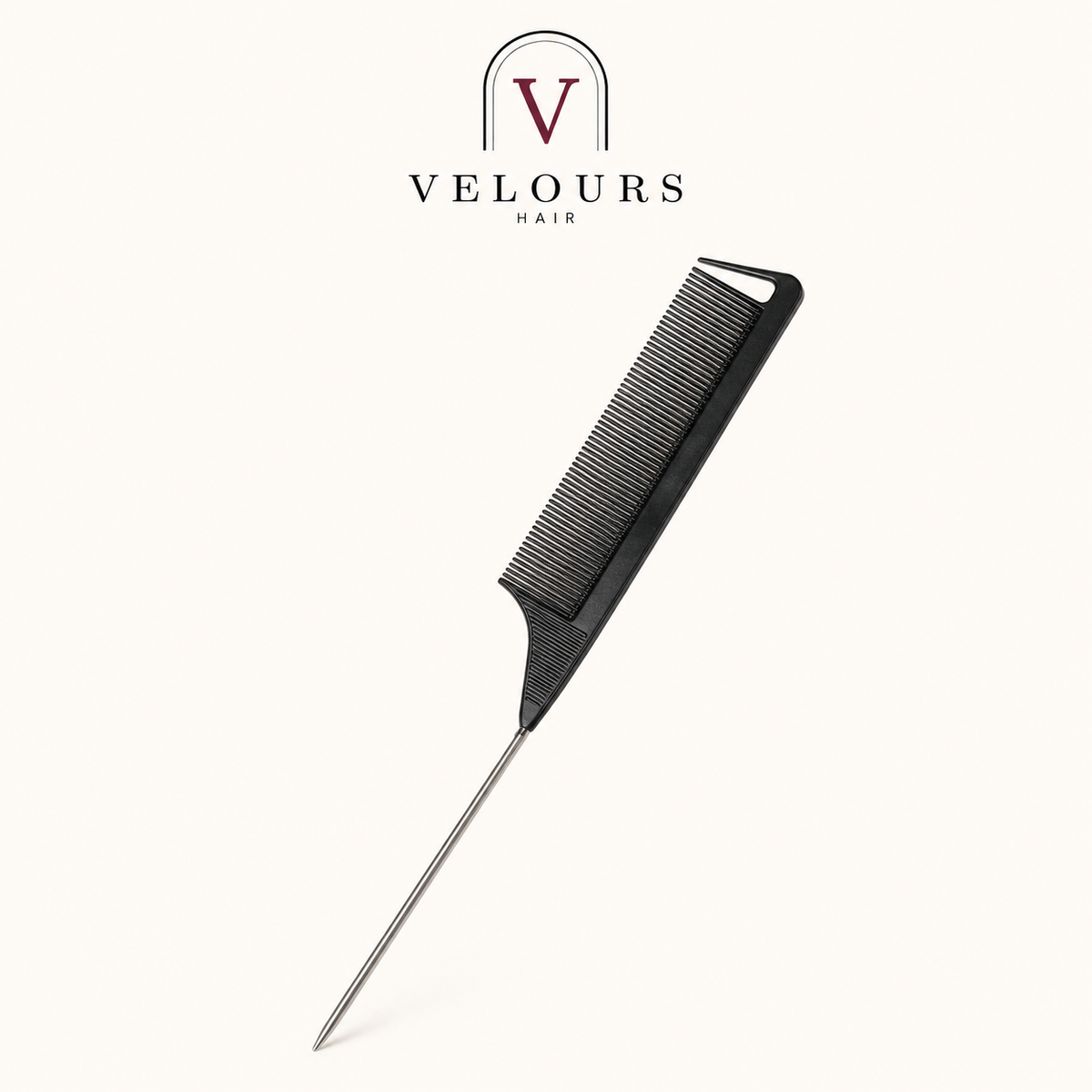Peigne à queue en métal — Velours Hair