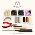 Kit de pose à anneaux Velours Hair, contenu complet et peigne à queue long