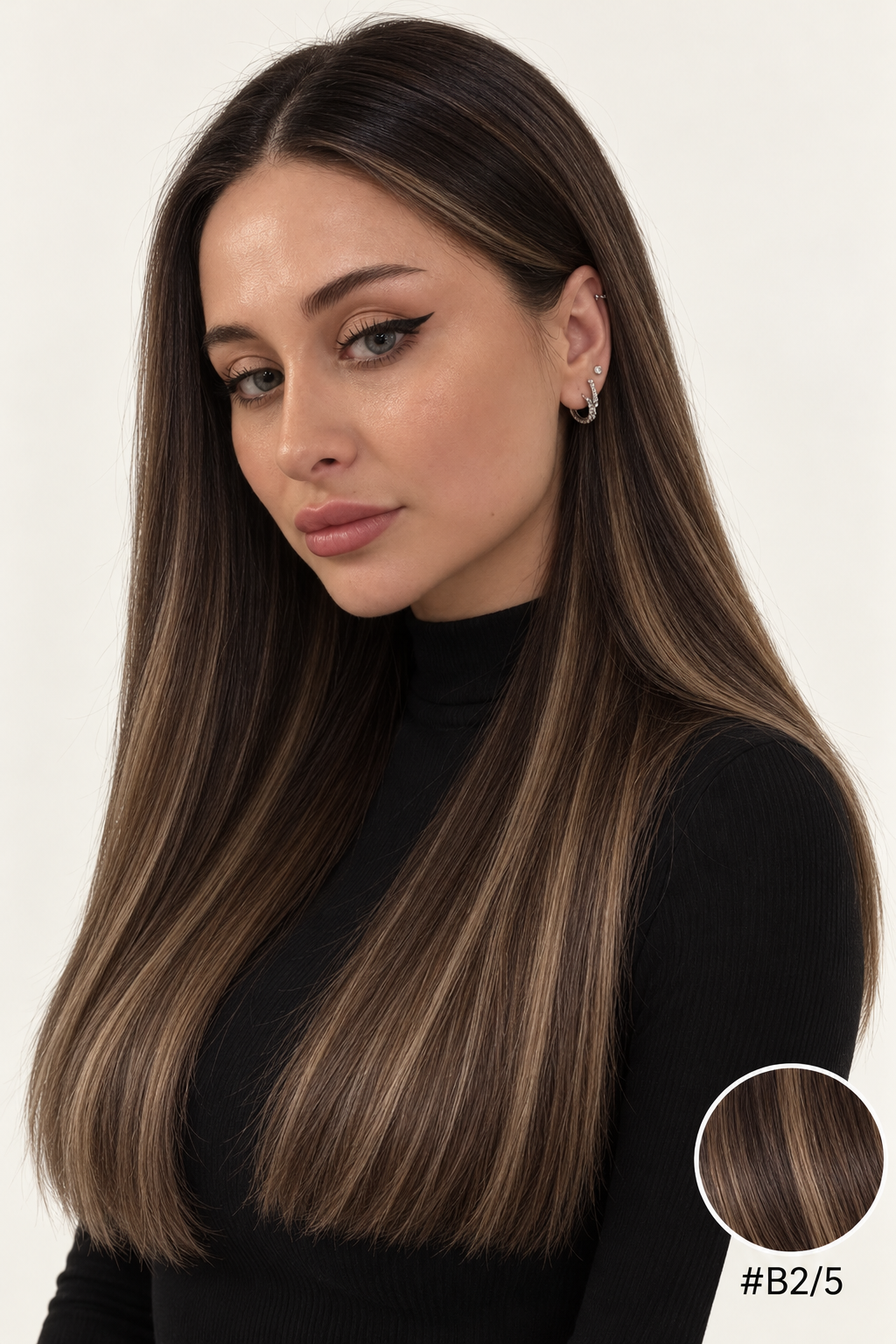Velours Hair – B2/5 – extensions lisses cheveux lâchés – portrait Fiona