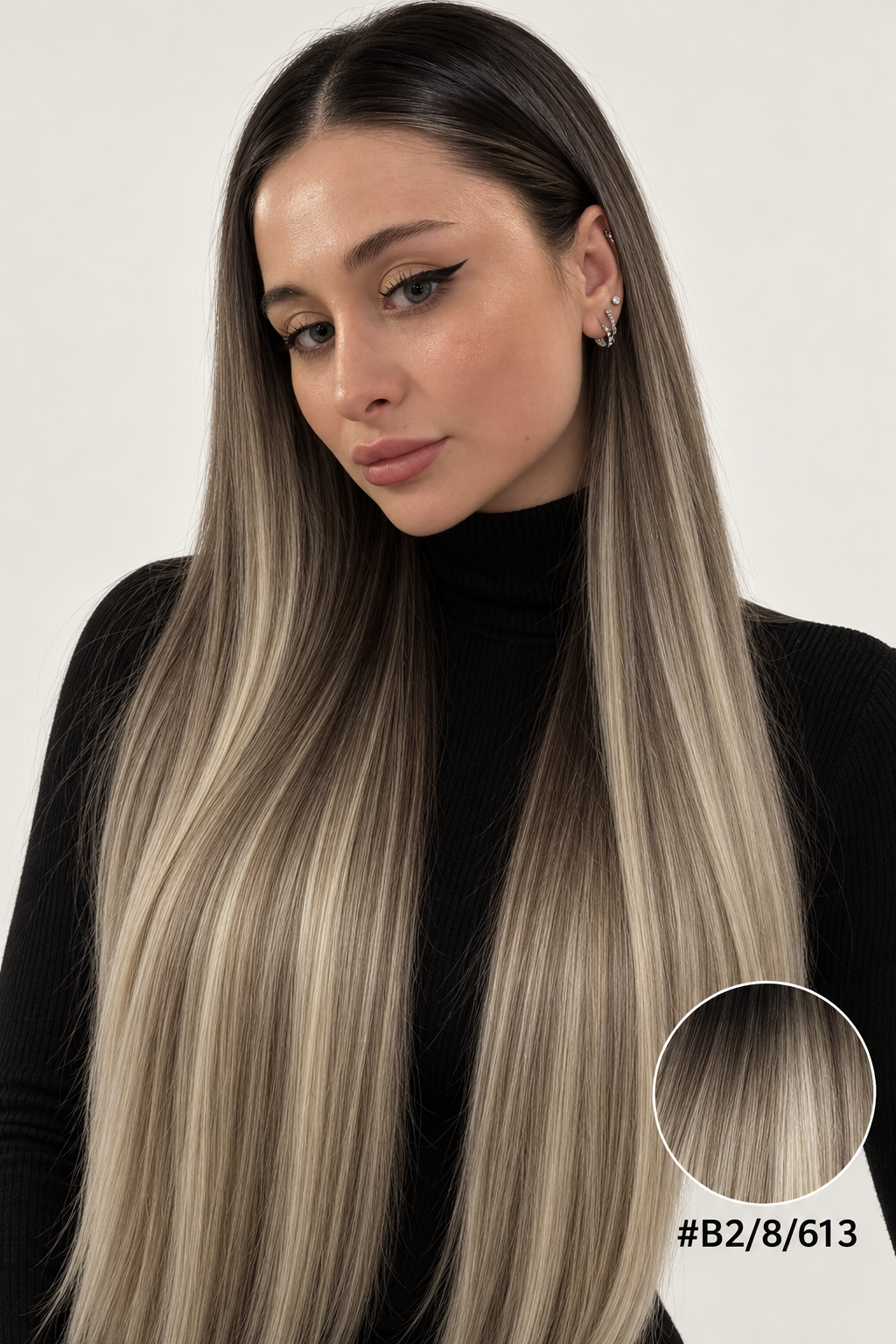 Velours Hair — Ombré #B2/8/613, visage Fiona, cheveux lisses détachés