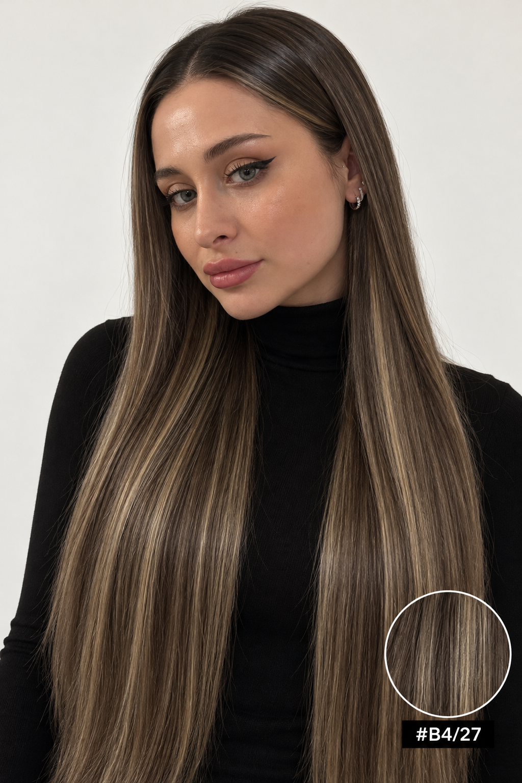 Velours Hair — Ombré #B4/27, visage Fiona, cheveux lisses détachés