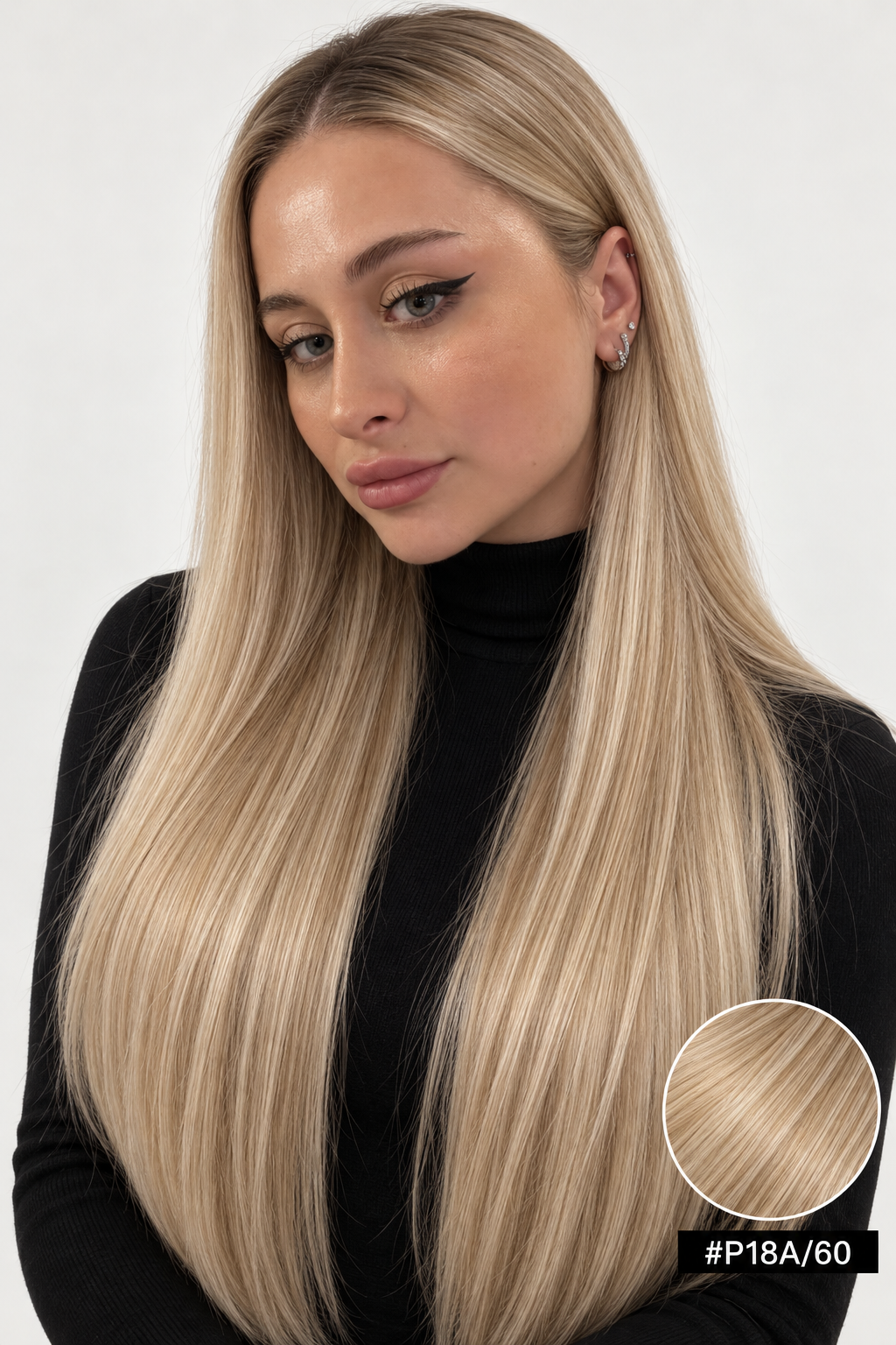 Velours Hair — Ombré #P18A/60, visage Fiona, cheveux lisses détachés