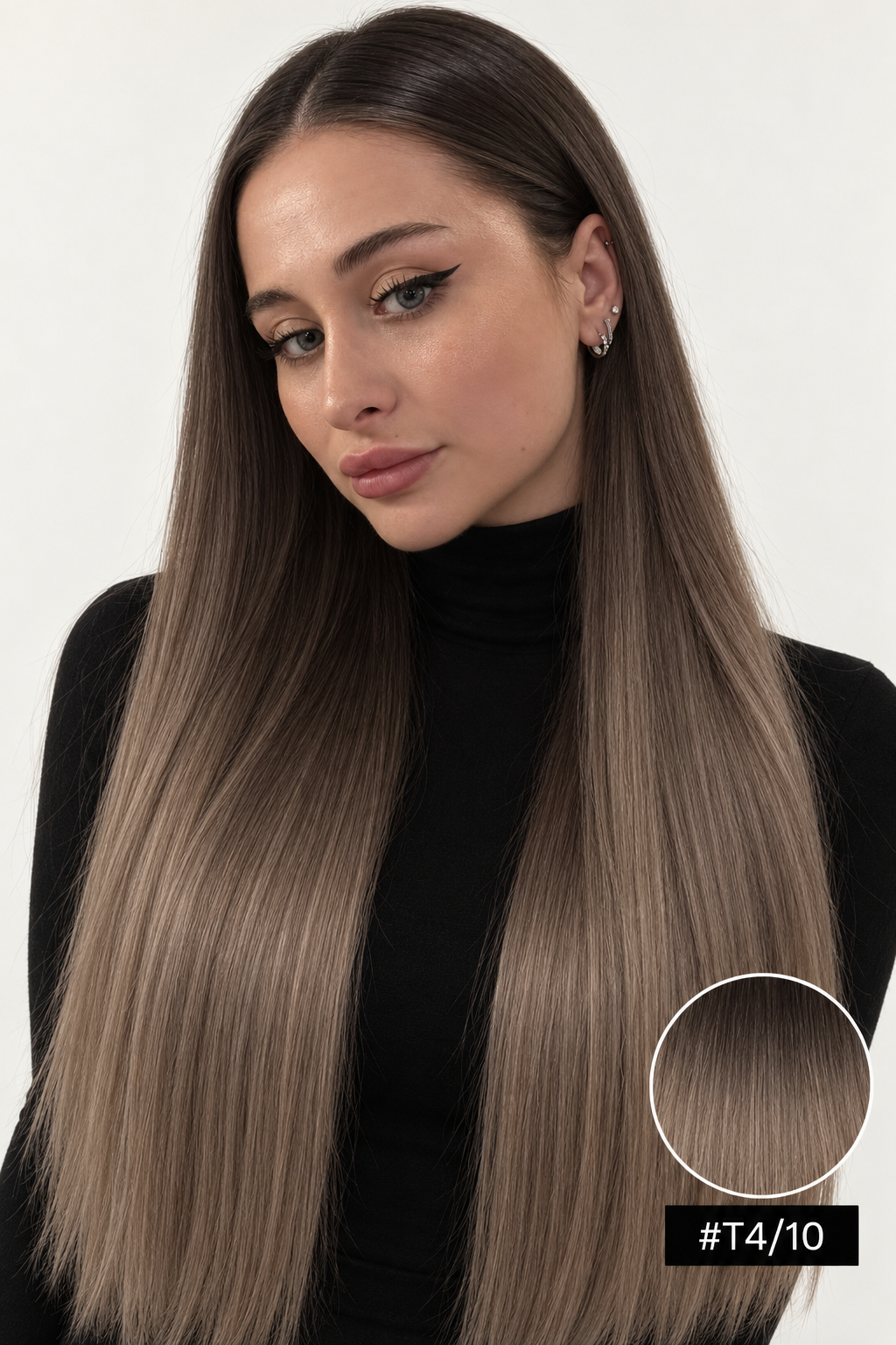 Velours Hair — Ombré #T4/10, visage Fiona, cheveux lisses détachés