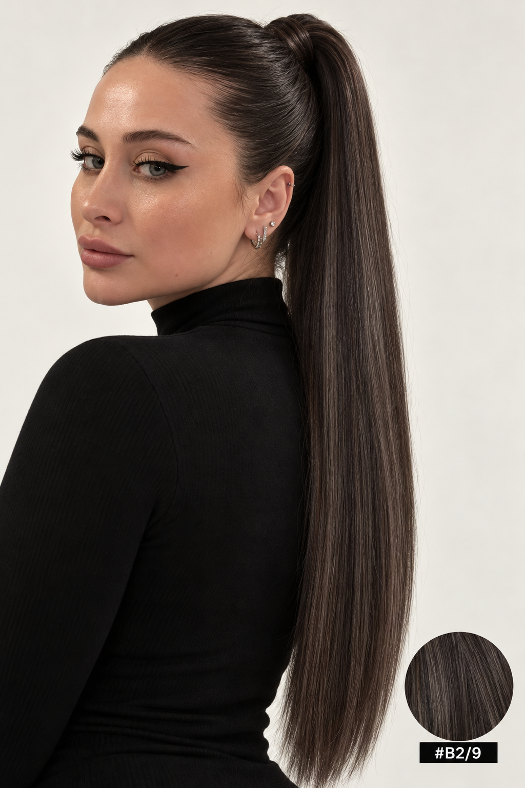 Velours Hair — Ombré #B2/9, visage Fiona, queue de cheval attachée