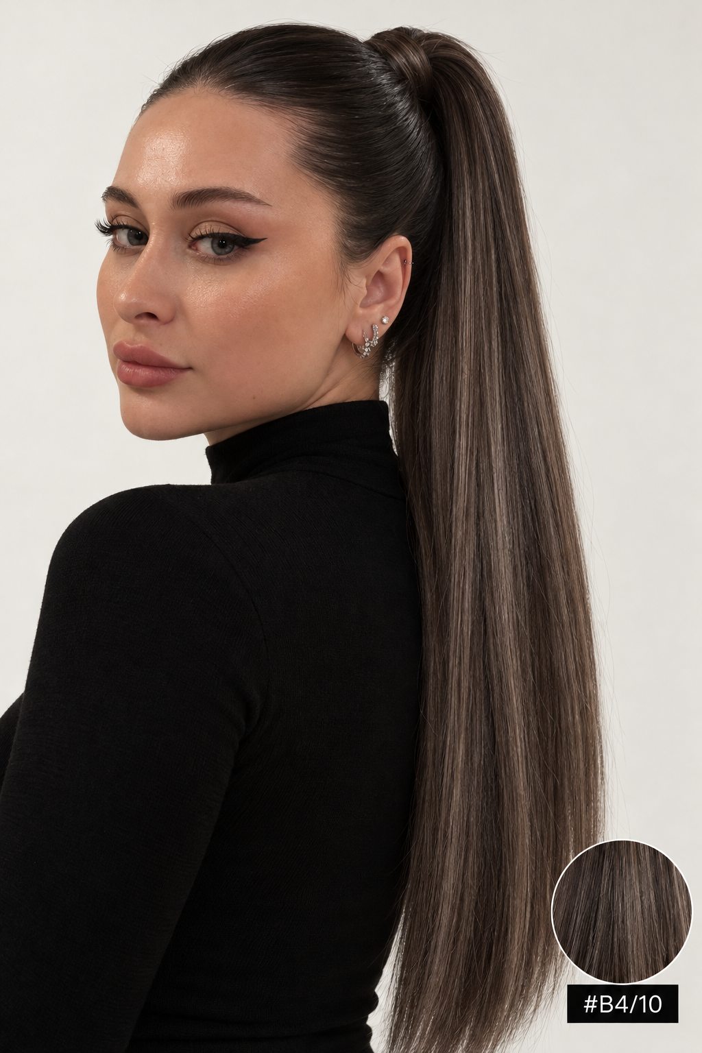 Velours Hair — Ombré #B4/10, visage Fiona, queue de cheval attachée