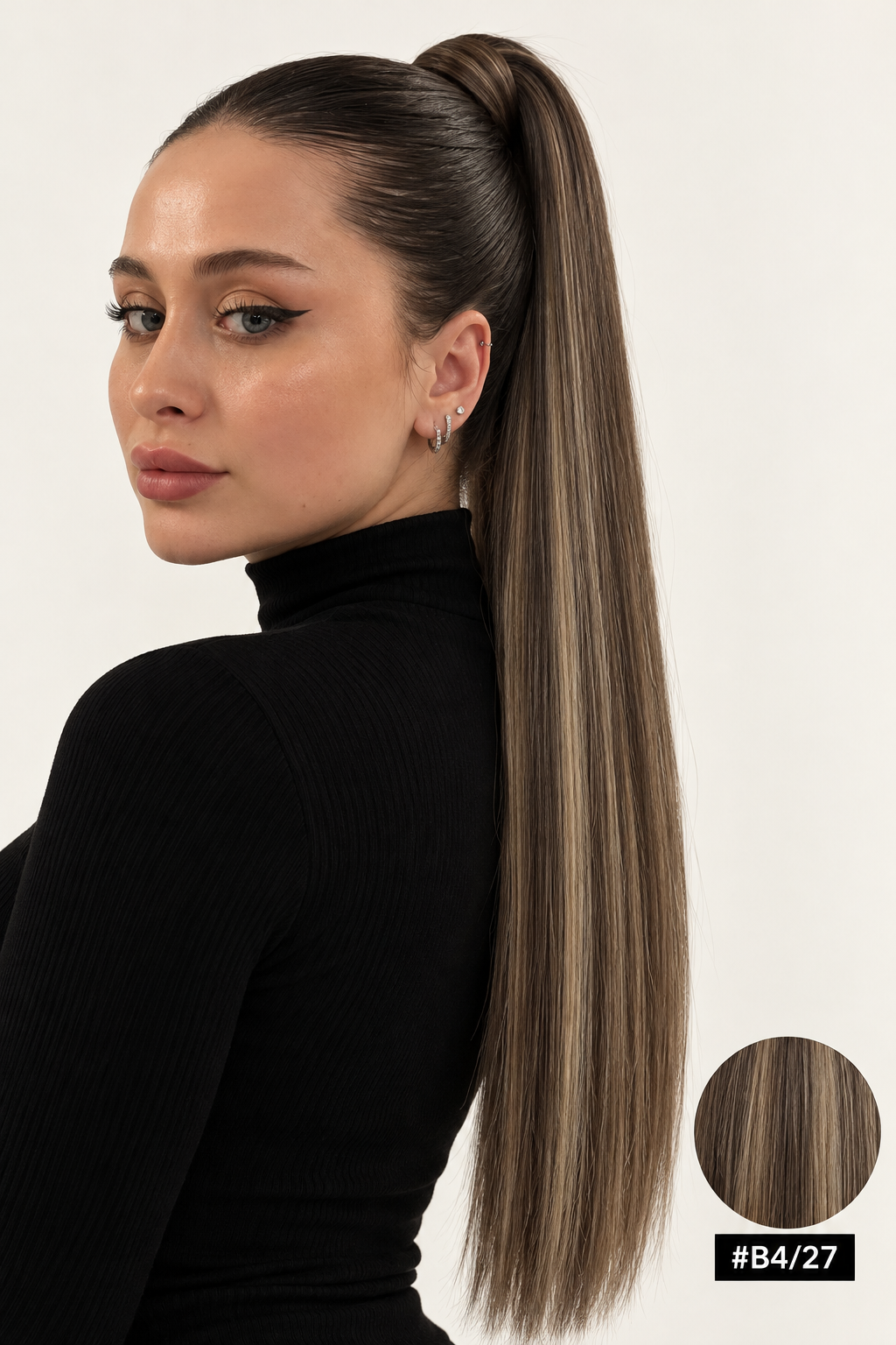 Velours Hair — Ombré #B4/27, visage Fiona, queue de cheval attachée