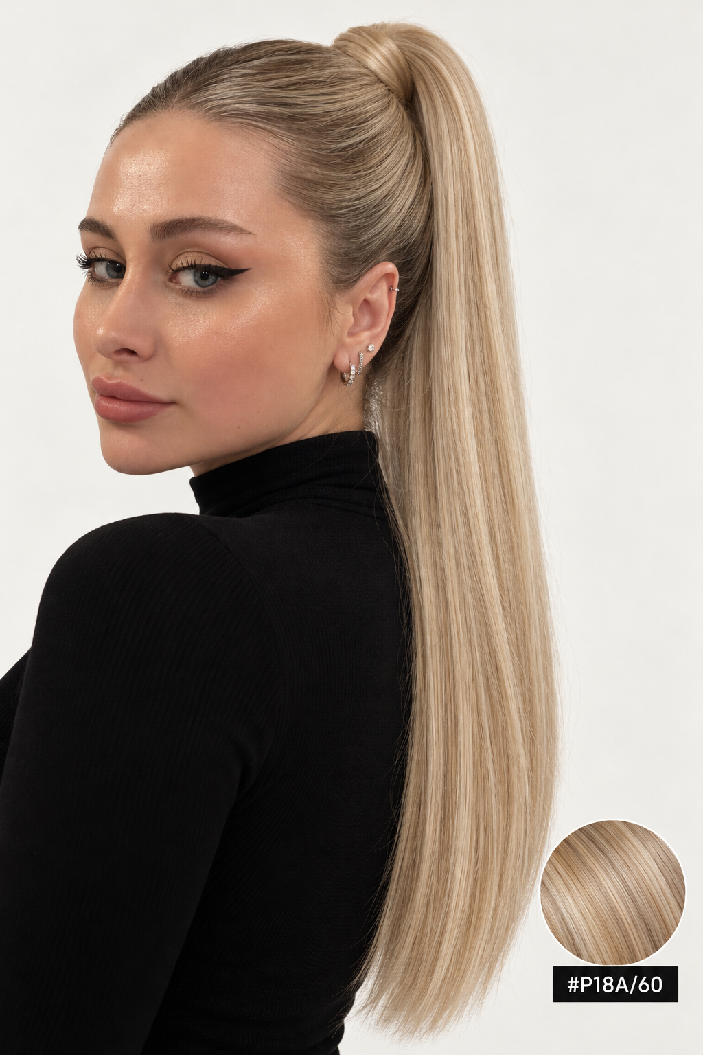 Velours Hair — Ombré #P18A/60, visage Fiona, queue de cheval attachée