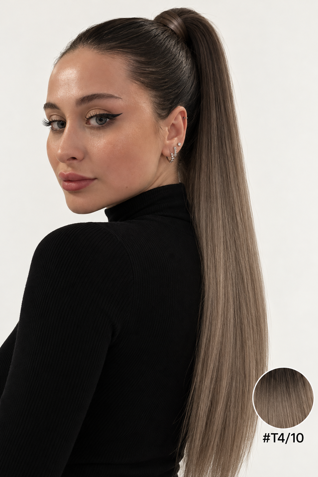 Velours Hair — Ombré #T4/10, visage Fiona, queue de cheval attachée