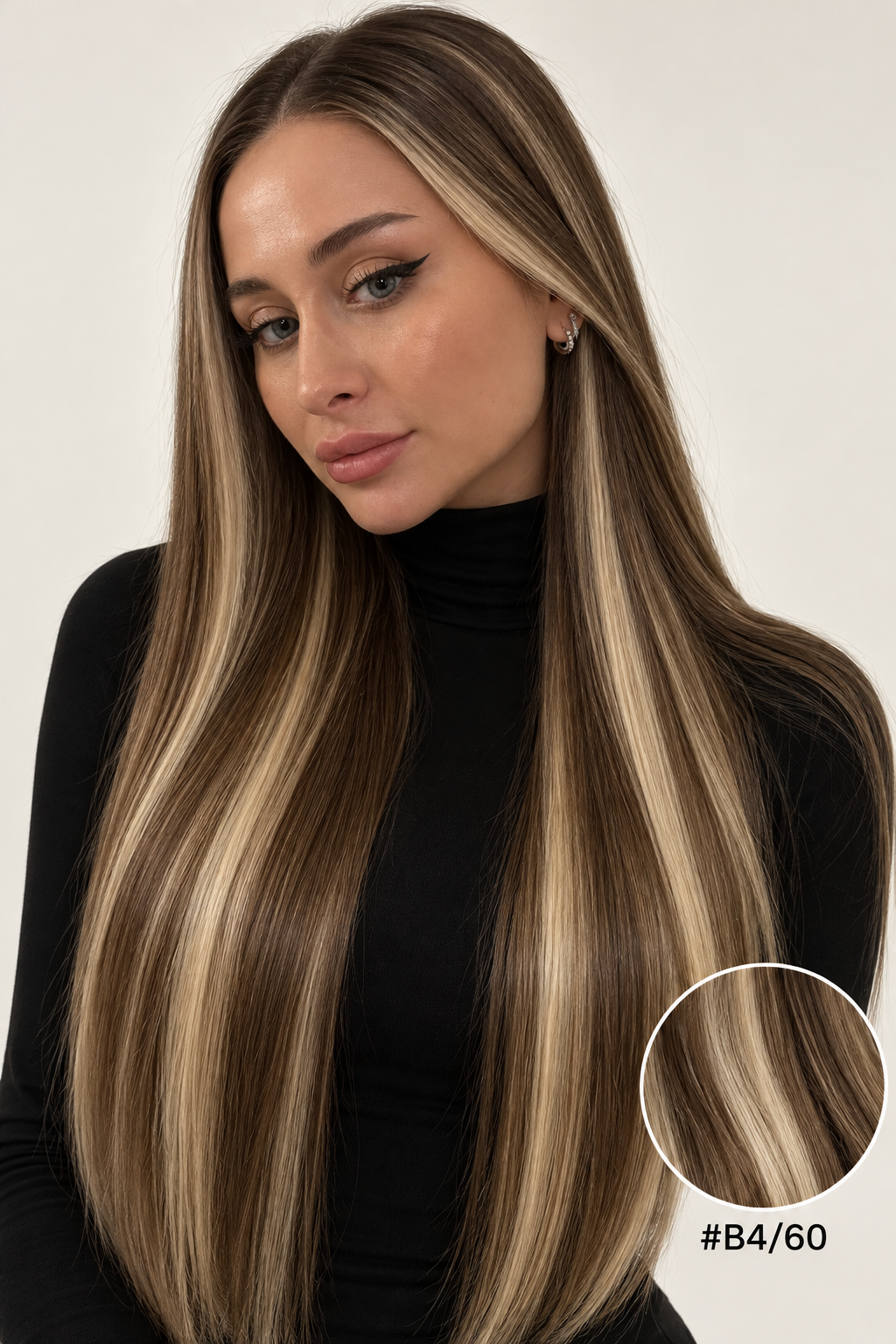 Velours Hair — Ombré #B4/60, visage Fiona, cheveux lisses détachés