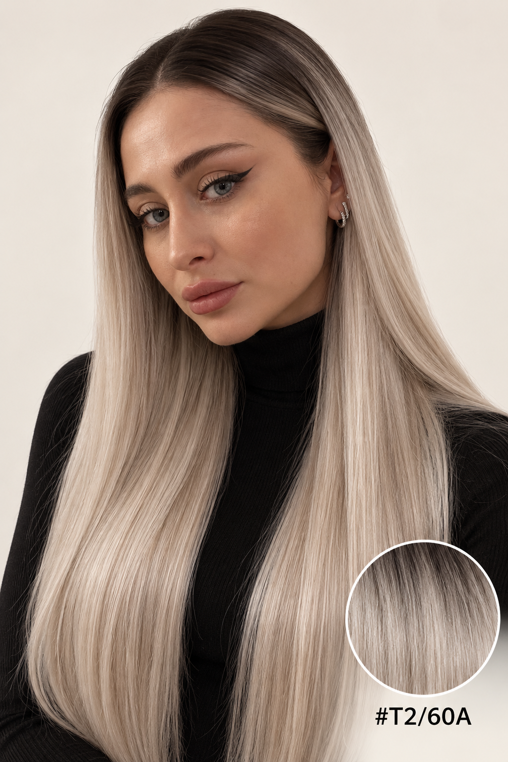 Velours Hair — Ombré #T2/60A, visage Fiona, cheveux lisses détachés