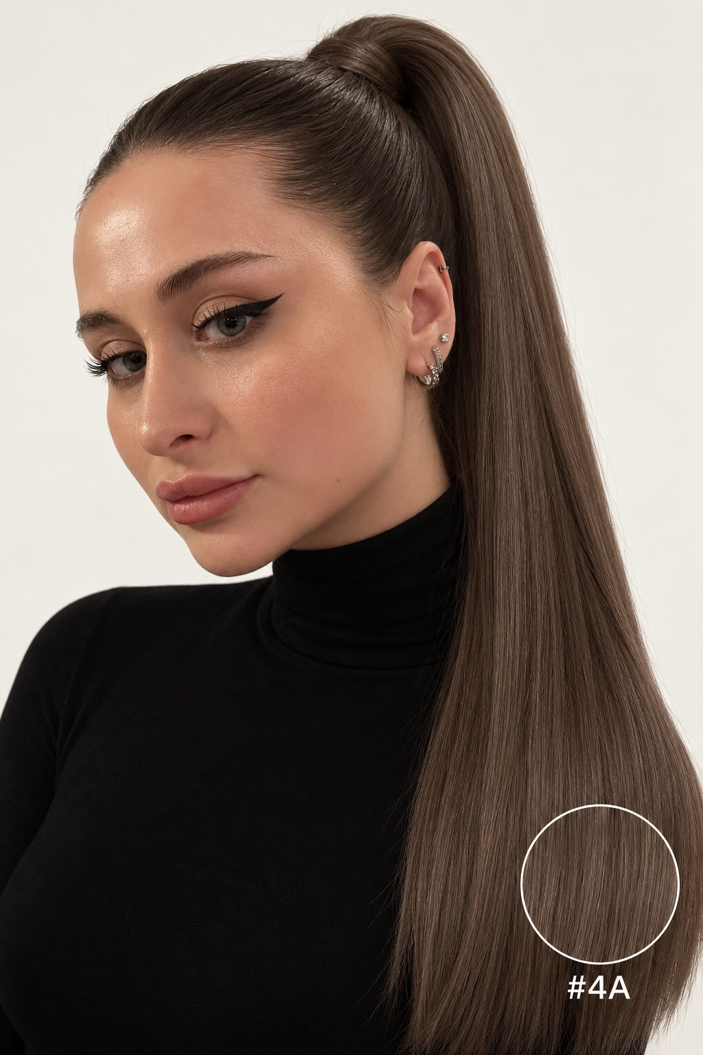 Ponytail dark nuance #4A — couleur corrigée